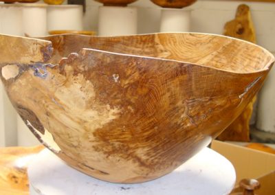 Burr oak bowl, 3mm thick