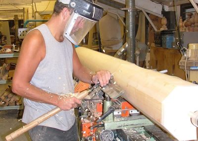 Turning a 250mm diameter porch column