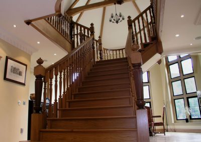 American black walnut and oak staircase